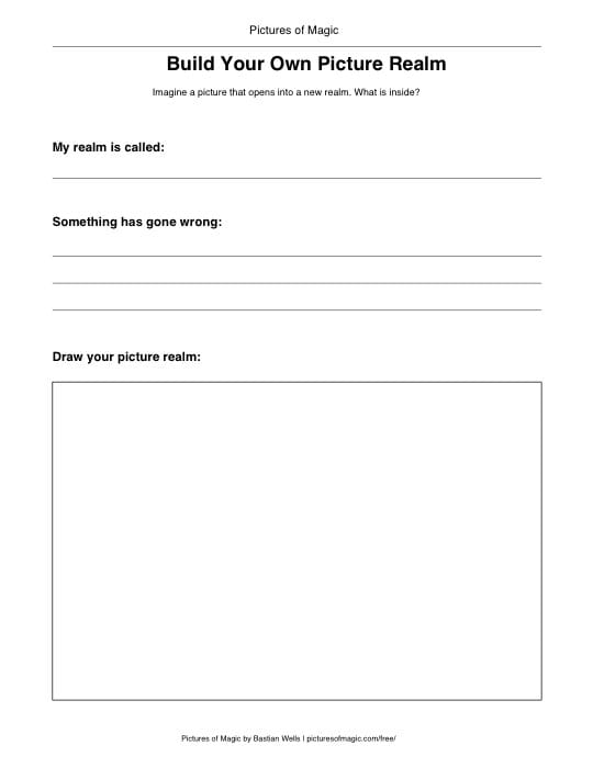 Preview of the Build Your Own Picture Realm worksheet.
